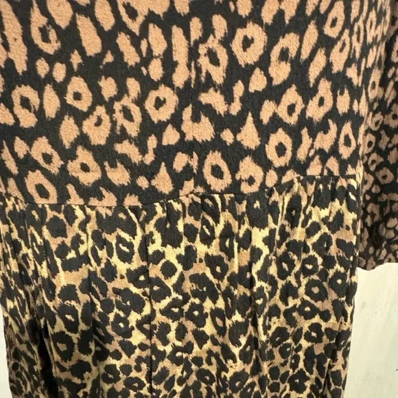 Maeve Juno leopard print 3/4 sleeve dress, sz Small - Picture 3 of 12